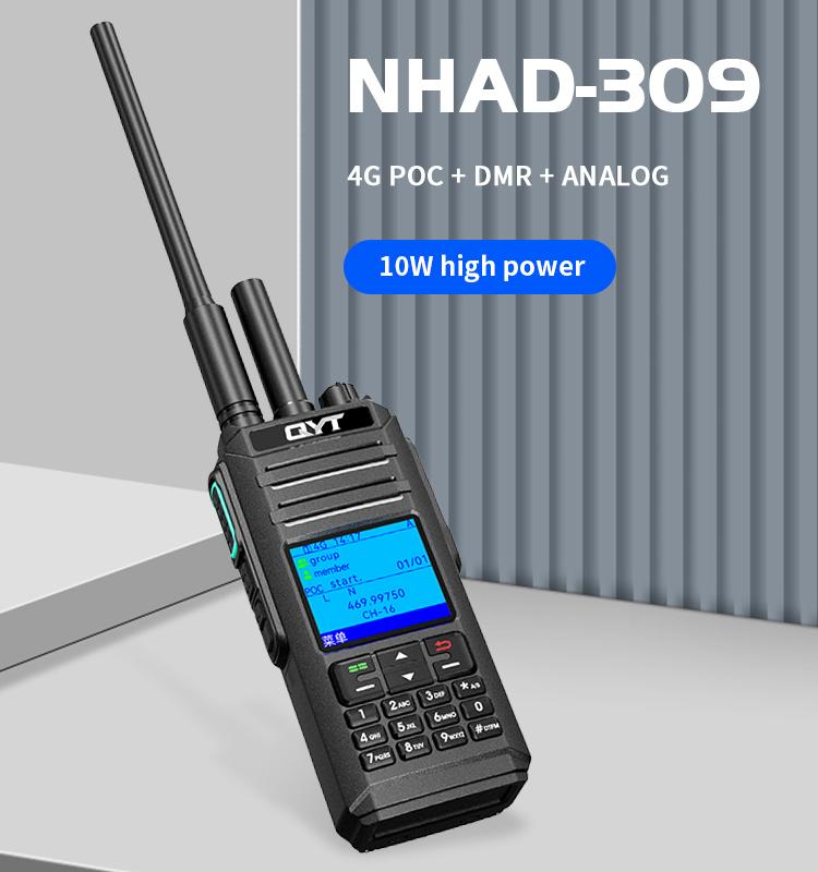 POC+DMR/Analog UHF Dual Mode Digital Walkie Talkie NHAD-309