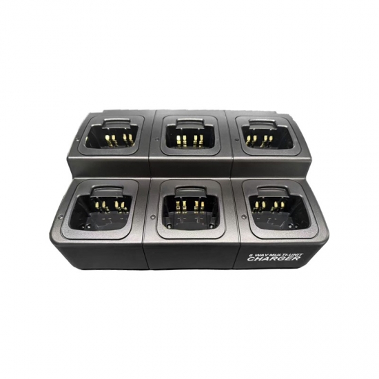 Tipo de slot substituível personalizável 6 vias multi-unidade carregador inteligente gp3688 para bateria walkie-talkie