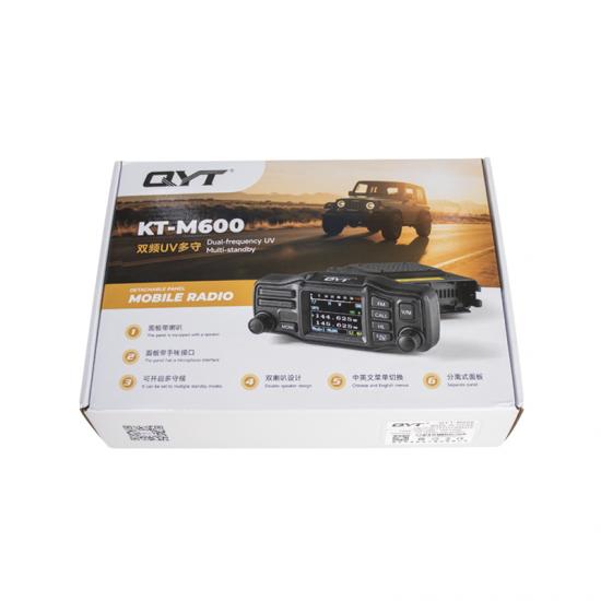 Rádio móvel de banda dupla QYT KT-M600 com tela colorida