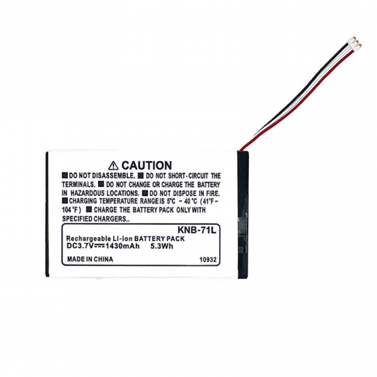 Bateria de substituição Li-ion KNB-71L 3,7 V 1430 mAh compatível com rádio portátil Kenwood PKT-23