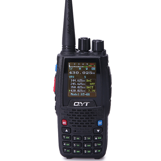  QYT 5W analógico walkie Talkie KT-8R Use demonstração